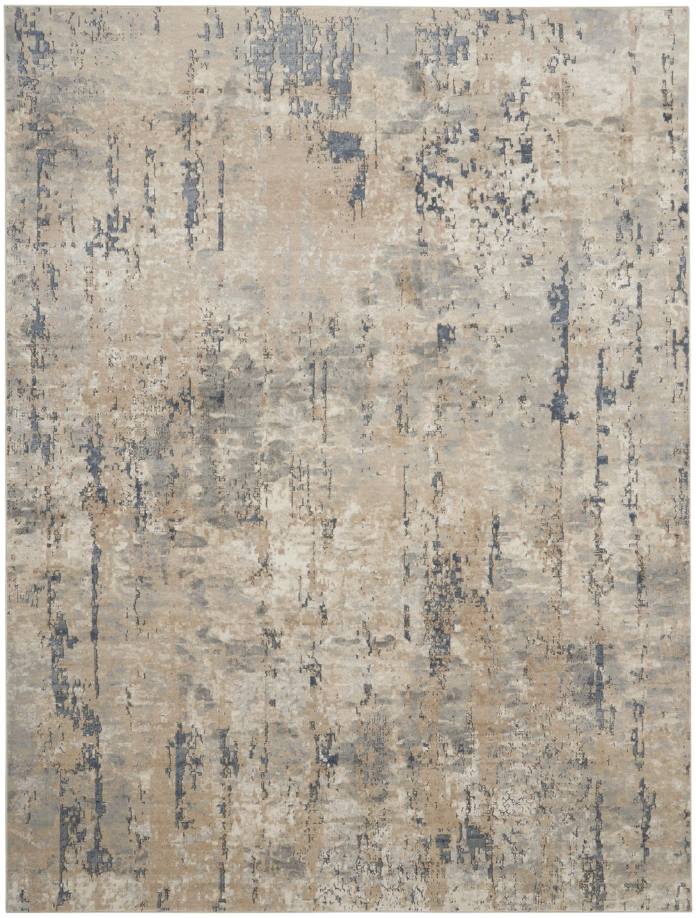 Homeroots 10' X 14' Beige Abstract Power Loom Area Rug  Polypropylene 521913