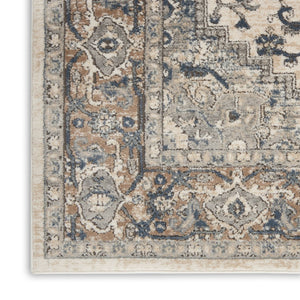 HomeRoots 7' Ivory Floral Power Loom Area Rug - Elegant Design for Living Room, Bedroom & High-Traffic Areas 7' X 10' 521922