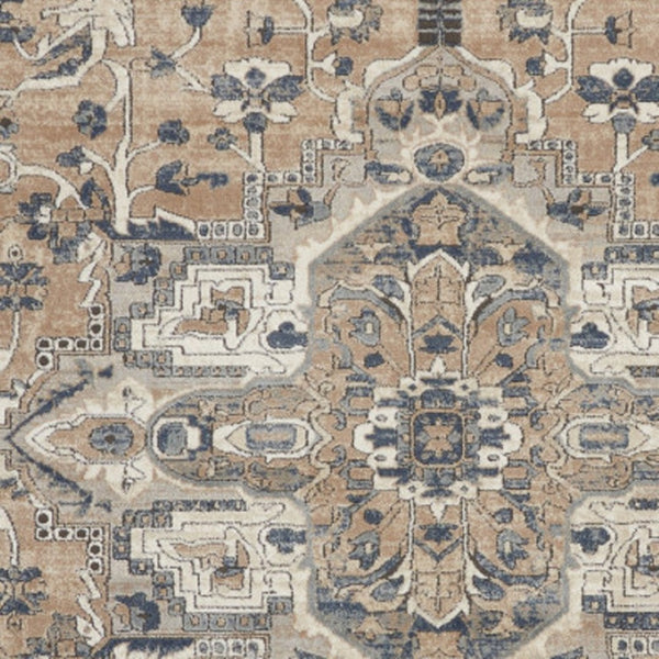 HomeRoots 8' Ivory Floral Power Loom Area Rug - Timeless Elegance for Living Rooms, Bedrooms, and More! 8' X 10' 521925