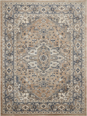 Homeroots 7' X 10' Ivory Floral Power Loom Area Rug  Polypropylene 521926