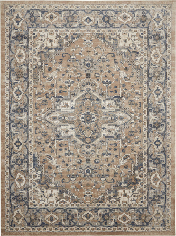 Homeroots 7' X 10' Ivory Floral Power Loom Area Rug  Polypropylene 521926