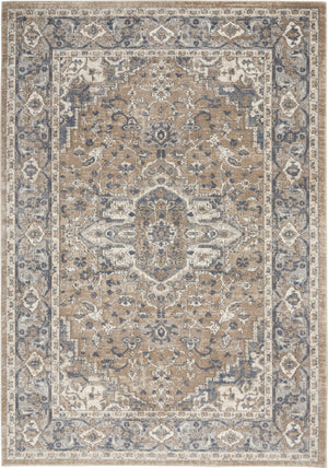 Homeroots 6' X 9' Ivory Floral Power Loom Area Rug  Polypropylene 521928