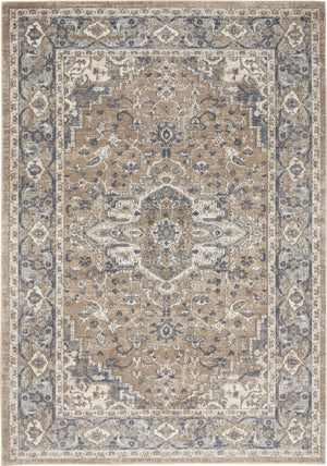 Homeroots 6' X 9' Ivory Floral Power Loom Area Rug  Polypropylene 521928
