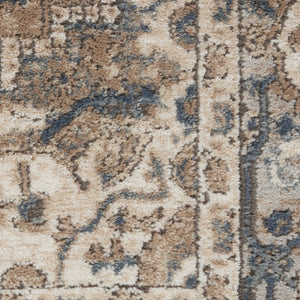 HomeRoots 8' Ivory Floral Power Loom Area Rug - Timeless Elegance for Living Rooms, Bedrooms, and More! 10' X 14' 521930