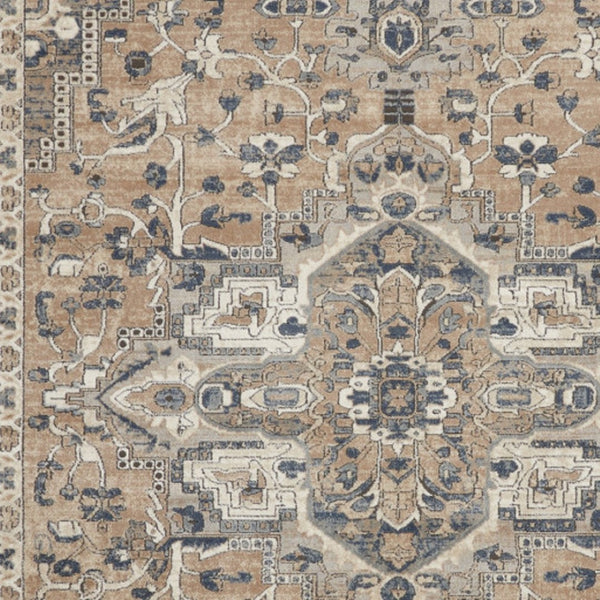HomeRoots 8' Ivory Floral Power Loom Area Rug - Timeless Elegance for Living Rooms, Bedrooms, and More! 9' X 12' 521932