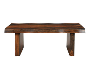 Homeroots 51" Dark Brown Solid Wood Coffee Table   521933