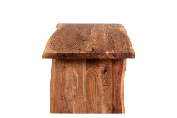 Homeroots 51" Brown Solid Wood Coffee Table   521934