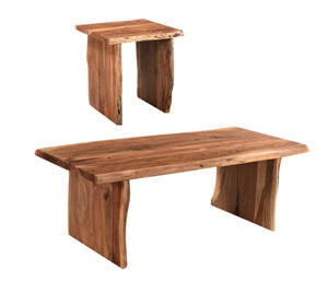 Homeroots 51" Brown Solid Wood Coffee Table   521934