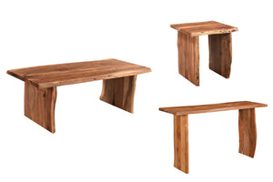 Homeroots 51" Brown Solid Wood Coffee Table   521934