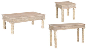 Homeroots 51" White Solid Wood Distressed Coffee Table   521937