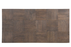 Homeroots 59" Dark Brown And Black Solid Wood Coffee Table   521941