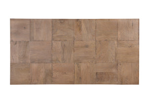 Homeroots 59" Brown And Black Solid Wood Coffee Table   521942