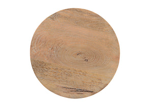 Homeroots 18" Natural Solid Wood Round End Table   521944