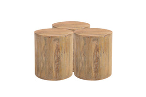 Homeroots 18" Natural Solid Wood Round End Table   521944