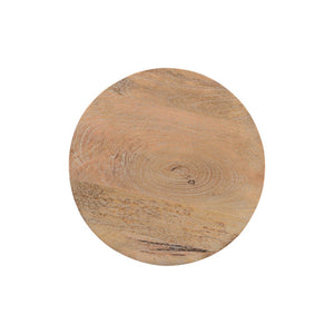 HomeRoots 18" Handcrafted Solid Wood Round End Table - Rustic Two-Tone Finish, Versatile Accent for Any Space 521944
