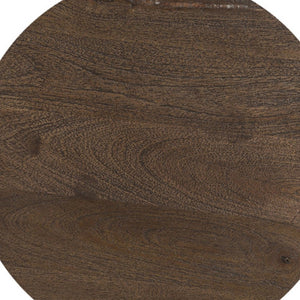 HomeRoots 18" Solid Wood Round End Table - Stylish Dark Brown Accent for Living Rooms & Bedrooms, Versatile Use 521945