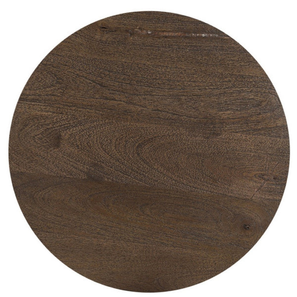 HomeRoots 18" Solid Wood Round End Table - Stylish Dark Brown Accent for Living Rooms & Bedrooms, Versatile Use 521945