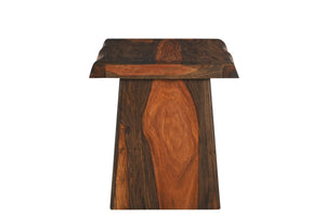 HomeRoots 23" Solid Wood Square End Table - Handcrafted Two-Tone Design with Live-Edge for Modern Interiors 521948