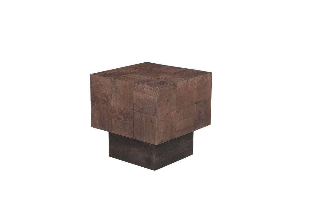 HomeRoots 22" Solid Wood Square End Table - Modern Minimalist Design with Rustic Charm for Any Room 521952