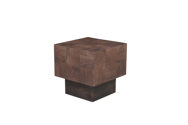 HomeRoots 22" Solid Wood Square End Table - Modern Minimalist Design with Rustic Charm for Any Room 521952
