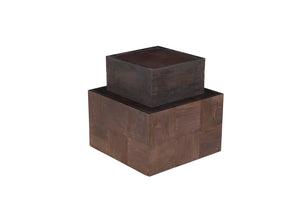 HomeRoots 22" Solid Wood Square End Table - Modern Minimalist Design with Rustic Charm for Any Room 521952