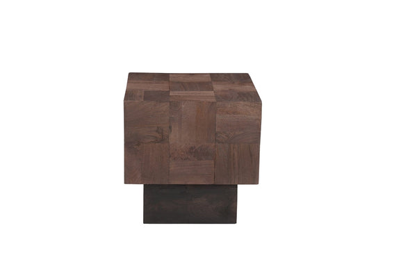 HomeRoots 22" Solid Wood Square End Table - Modern Minimalist Design with Rustic Charm for Any Room 521952