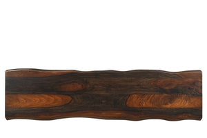 Homeroots 60" Dark Brown Solid Wood Frame Console Table   521956