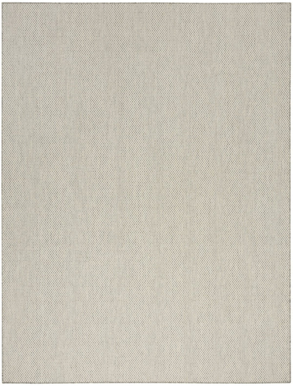 HomeRoots 9' X 12' Ivory and Silver Area Rug - Durable, Elegant Indoor/Outdoor Design, Pet-Friendly & Easy Care 521967