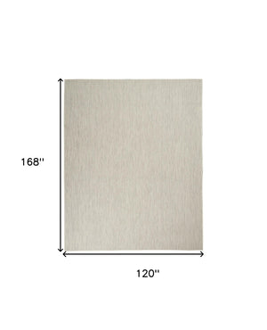 HomeRoots 10' Modern Ivory and Silver Geometric Area Rug - Stylish Indoor/Outdoor Durable Design, Easy Care 521968