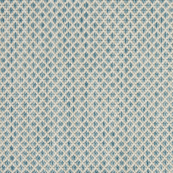 Homeroots 9' X 12' Aqua And Ivory Indoor Outdoor Area Rug  Polypropylene 521969