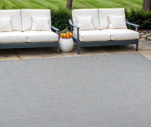 HomeRoots 9' Indoor Outdoor Area Rug in Elegant Blue and Ivory – Durable, Stylish, and Easy to Clean! 521973