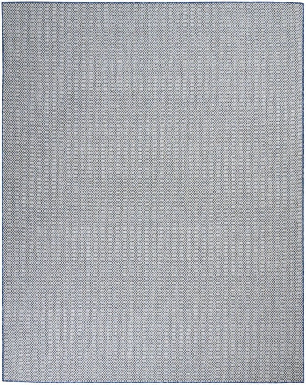 HomeRoots 9' Indoor Outdoor Area Rug in Elegant Blue and Ivory – Durable, Stylish, and Easy to Clean! 521973