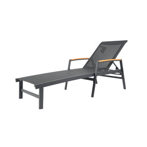 English Elm Christopher Knight Home® - Oxton Chaise Lounge - Stylish Outdoor Relaxation With Adjustable Recline & Durable Mesh Comfort N775P210702B
