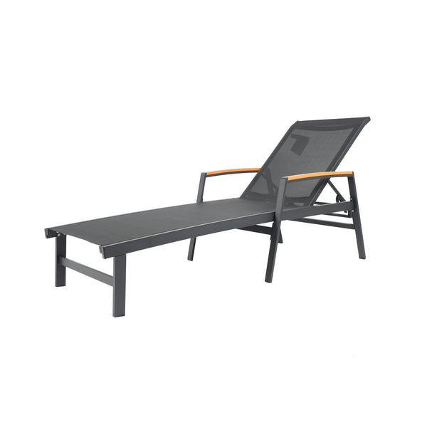 English Elm Christopher Knight Home® - Oxton Chaise Lounge - Stylish Outdoor Relaxation With Adjustable Recline & Durable Mesh Comfort N775P210702B