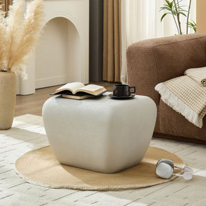 English Elm Modern Travertine Textured Fiberglass Accent Table for Minimalist Living Spaces W2085P399100