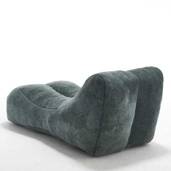 English Elm Creative Bean Bag Sofa Chair with Plush Superfiber Cover and Soft Foam Filling for Luxe Comfort Light Blue W1996P266411