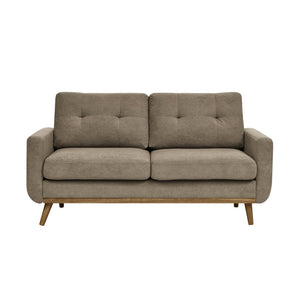 English Elm 67.7" Tufted Button Mid-century Loveseat with Splayed Wood Legs for Living Rooms Camel B355P428579