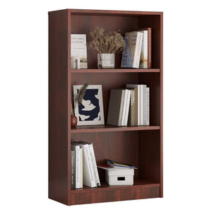 English Elm Bookcase Freestanding Wood 3 Shelf Adjustable Open Storage Unit for Home Office T3623P435550