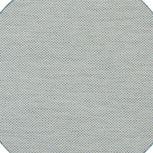 Homeroots 5' Blue Round Geometric Power Loom Area Rug  Polypropylene 522005