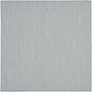 Homeroots 6' Blue Square Geometric Power Loom Area Rug  Polypropylene 522007