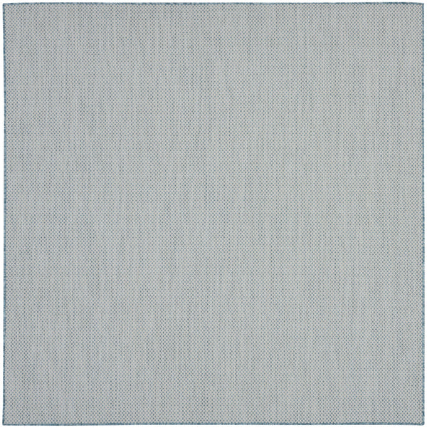 Homeroots 6' Blue Square Geometric Power Loom Area Rug  Polypropylene 522007