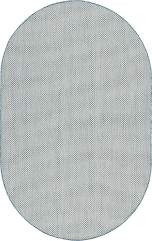 Homeroots 5' X 8' Blue Geometric Power Loom Area Rug  Polypropylene 522008