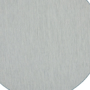Homeroots 6' Blue Round Geometric Power Loom Area Rug  Polypropylene 522009