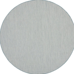HomeRoots 8' Blue Geometric Power Loom Area Rug - Modern Design, Durable, Perfect for High-Traffic Spaces 8' Round Round 522011