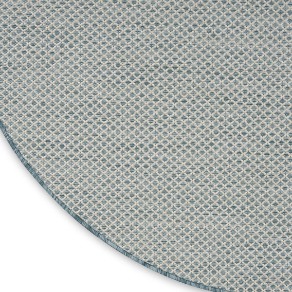 HomeRoots 8' Blue Geometric Power Loom Area Rug - Modern Design, Durable, Perfect for High-Traffic Spaces 8' Round Round 522011