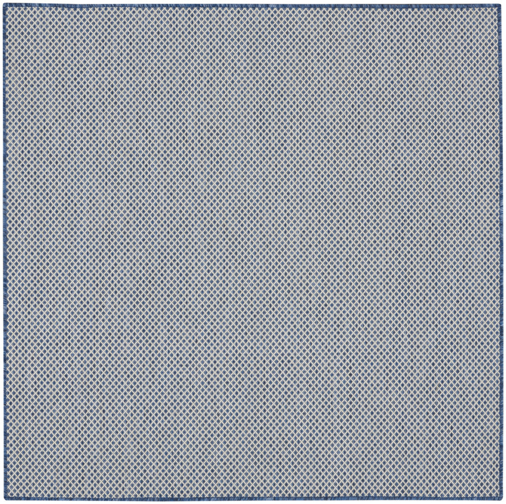 Homeroots 5' Bone Square Geometric Power Loom Area Rug  Polypropylene 522013