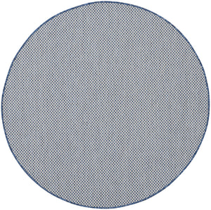 Homeroots 5' Bone Round Geometric Power Loom Area Rug  Polypropylene 522015