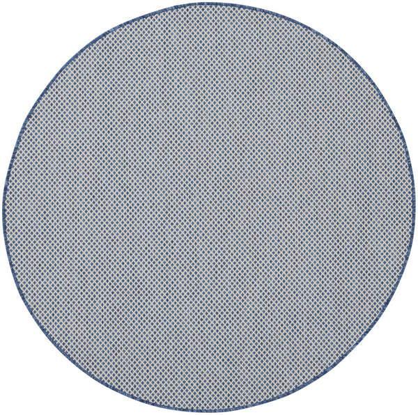 Homeroots 5' Bone Round Geometric Power Loom Area Rug  Polypropylene 522015