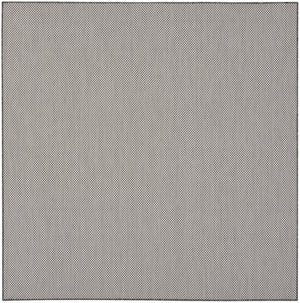 HomeRoots 8' Modern Square Geometric Area Rug – Durable Power Loomed Design for Stylish, High-Traffic Spaces Charcoal 522019