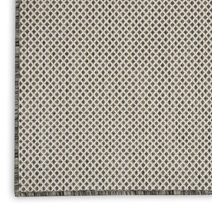 HomeRoots 8' Modern Square Geometric Area Rug – Durable Power Loomed Design for Stylish, High-Traffic Spaces Charcoal 522019